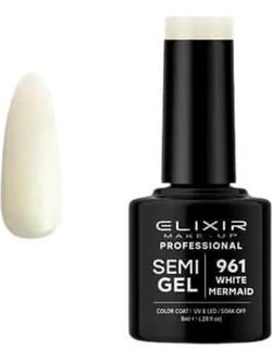 Elixir Semigel 961 White Mermaid Ημιμόνιμο Βερνίκι Νυχιών 8ml