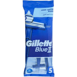 Gillette Blue II Ξυραφάκι μιας Χρήσης με 2 Λεπίδες & Λιπαντική Ταινία 5τμχ