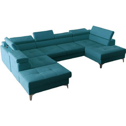 PoliHome Soreko Max II Καναπές Κρεβάτι σε Σχήμα Π Πετρόλ 350x170/225x78/99cm 162553619