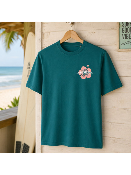 Essential Flower Tee Petrol