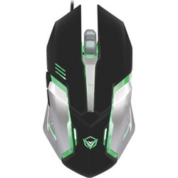Meetion MT-M915 Ενσύρματο Gaming Ποντίκι RGB 2400 DPI Silver Grey
