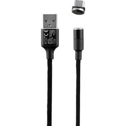 Nsp Micro Usb Φορτισησ-Data Magnetic Braided Nsc02 4.0a Qc 3.0 1.2m Black 8266553
