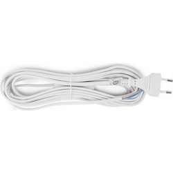 Entac Rewireable Καλώδιο 2G0.75 με Διακόπτη On/Off Λευκό 5m