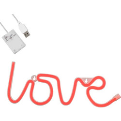 Φωτιστικό ταμπέλα GloboStar Love neon LED κόκκινο