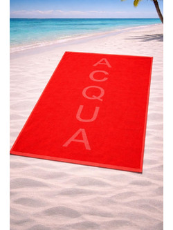 Πετσέτα Θαλάσσης Cosmin 75x150 Aqua Red