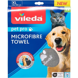 Vileda Pet Pro Microfibre Hand Towel Grey XL