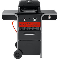Char-Broil Gas2coal 2.0 Ψησταριά Υγραερίου με 2 Εστίες 8.2kW Επιφάνειας 47.8x44.5cm 210