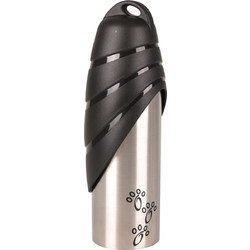 Flamingo Φορητό Παγούρι Νερού Fin Ασημί & Μαύρο 750ml