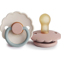 Frigg Daisy Πιπίλες Καουτσούκ 0-6m Blush Cotton Candy 2τμχ