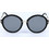 Swarovski SK0184 D01C Γυναικεία Γυαλιά Ηλίου Στρογγυλά Κοκάλινα Μεταλλικά Μαύρα με Γκρι Καθρέπτη Φακό