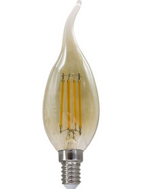 FILAMENT LED ΚΕΧΡΙΜΠΑΡΙ STEP-DIM C35 4W TIP ΚΕΧΡΙΜΠΑΡΙ 2700K 230V AC 500LM RA80 30000HRS 360 1xE14 / FLAM4WWTIPAMSD