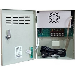 Powertech POWERTECH τροφοδοτικό CP1209-20A-B για CCTV-Alarm, DC12V 20A, 9 κανάλια
