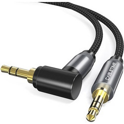 CABLETIME CABLETIME καλώδιο ήχου 3.5mm CT-P11RGN, γωνιακό, AUX, 1m, μαύρο