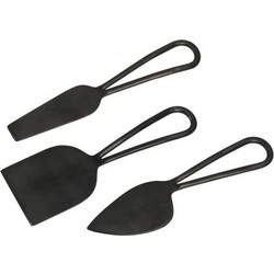 MATT SET ΣΕΡΒΙΡΙΣΜΑΤΟΣ ΤΥΡΙΩΝ SET 3ΤΜΧ 17x5x1cm ΑΤΣΑΛΙ ΜΑΥΡΟ