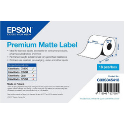 Premium Matte Label Paper Roll Epson (76mm x 35m) 470g