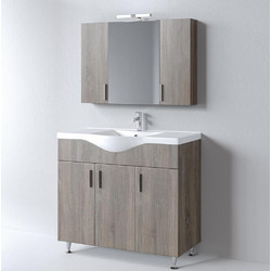 Σετ Έπιπλο Μπάνιου SIENA SONOMA DARK 100 9SSI100SD0W Πάγκο 96x34x83cm Martin