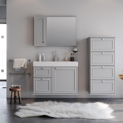 ΣΕΤ ΕΠΙΠΛΟΥ ΜΠΑΝΙΟΥ STELLA 70cm χρ.GREY MAT 9SSTE070GRM Martin