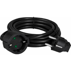 POWERTECH μπαλαντέζα ρεύματος PT-1562, 1x schuko, 16A, 5m, μαύρη