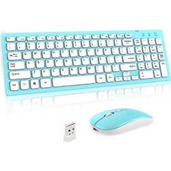 Andowl Q-7003 Blue Ασύρματο Σετ Πληκτρολόγιο & Ποντίκι