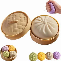 Mini BBQ Pork Bun Squishy Fidget Toys Soft Sensory White XL 9εκ