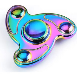 Metal Tri-Spinner Elliptical end Rainbow FST716