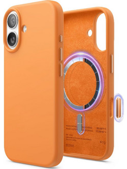 Θήκη iPhone 17 Elago Magnetic Silicone Case Premium Σιλικόνης με MagSafe - Orange (ES17MSSC61-OR)