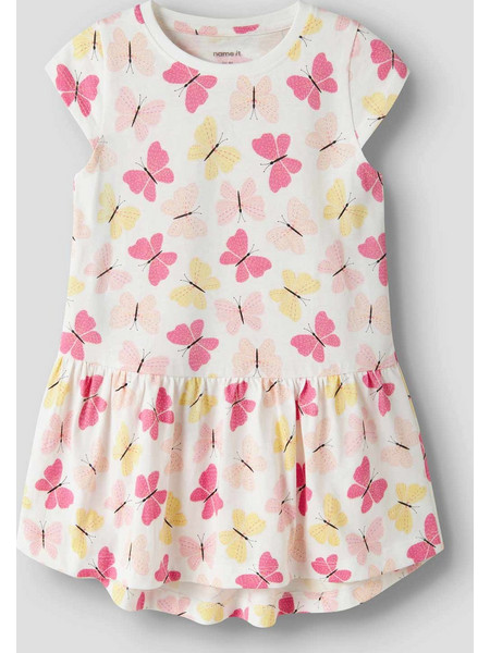 NAME IT Παιδικό φόρεμα NMFVIGGA CAPSL DRESS F1 NOOS WHITE παιδιά