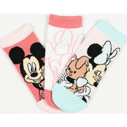 Παιδικές Κάλτσες για Κορίτσι Disney Minnie Mouse Χρώματος Πολύχρωμo EZO6023.PACK1