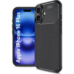 Ancus AutoFocus Carbon Fiber Back Cover Black (iPhone 16 Plus)