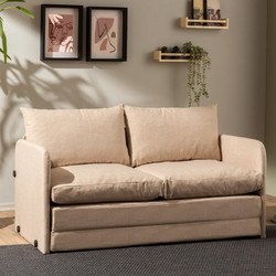 Papatya Saga XL Διθέσιος Καναπές Κρεβάτι Μπεζ 140x49x46cm