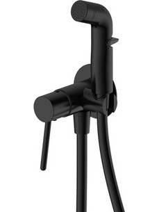 RAVENNA Nami Trigger Matt Black Επιτοίχιο Σετ Μπιντέ με Μίκτη
