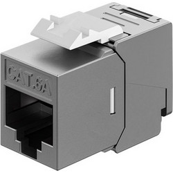 GOOBAY Keystone module RJ45 77942, CAT 6A STP, slim & short, toolfree, ασημί