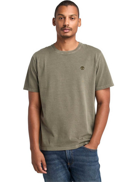 TIMBERLAND T-SHIRT ΑΝΔΡΙΚΟ A5YAY GARMENT-DYED T-SHIRT KHAKI