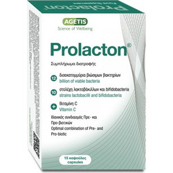 Agetis Prolacton Προβιοτικά & Πρεβιοτικά 15 Κάψουλες