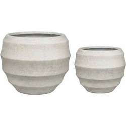In The Box Florra Σετ Κασπώ Μαγνησίου Λευκά 42.5x42.5x34.5/31x31x26cm 2τμχ 034848