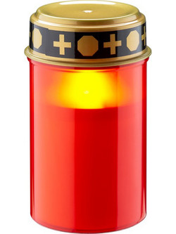 GOOBAY LED φωτιστικό κερί αφιέρωσης 74366, 2400K, IP44, κόκκινο
