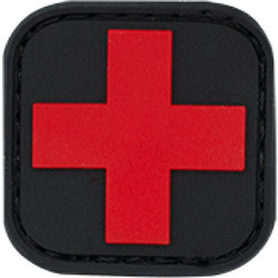 Barbaric RED-BLACK CROSS Patch, Βέλκρο, 16261