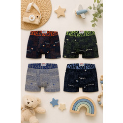Παιδικά Βαμβακερά Boxer για Αγόρι 4Pack R0683 - ΠΟΛΥΧΡΩΜΟ
