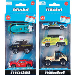 Toymarkt Σετ 3τμχ Mεταλλικά Οχήματα Free Wheels 913103/71-3083