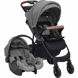 vidaXL Καρότσι Μωρού 3 σε 1 Grey 10377