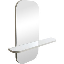 Καθρέπτης Lunaria pakoworld λευκό MDF 60x11.5x60εκ