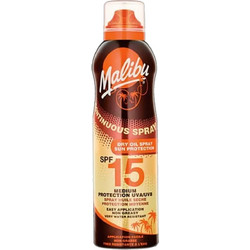 Malibu Continuous Dry Oil Αντηλιακό Spray Σώματος SPF15 175ml