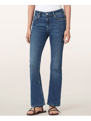 AllSaints Haldan Γυναικείο Τζιν Slim Bootcut Mid Indigo W092EE
