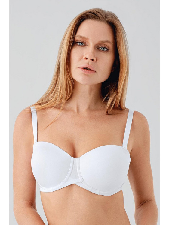 New Bra Lingerie Σουτιέν Strapless Λευκό NB7057-36