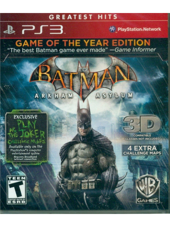 Batman Arkham Asylum Game Of The Year Edition PS3