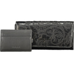 DESIGUAL WOMEN'S BLACK WALLET Μαύρο