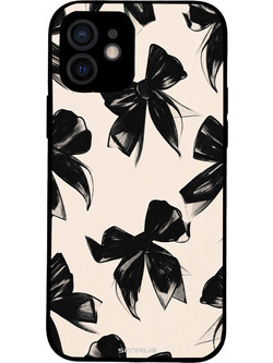 Sonique Diva Series Back Cover Μαύρα Φιογκάκια (iPhone 12)