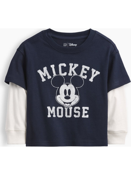 Βρεφική & Νηπιακή Double-Layer Μπλούζα Gap x Disney Blue