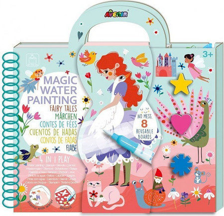 Βιβλίο Ζωγραφικής Avenir Magic Water Painting Fairy Tales ΠΟΛΥΧΡΩΜΟ
