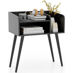 Costway Κομοδίνο Ξύλινο Μαύρο 50x32x58cm HU10755DK-1 ref10308389